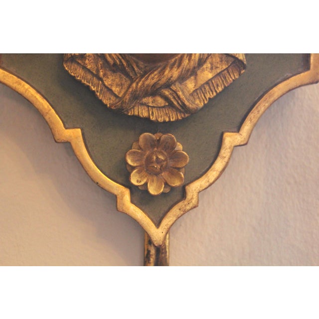Late 20th Century 20th Century Neoclassical Wooden Double-Arm Sconce For Sale - Image 5 of 6