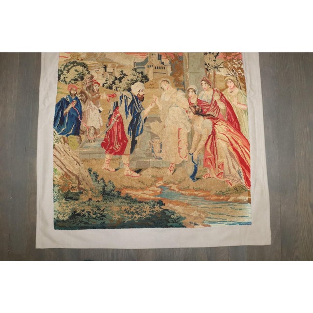 A 19th Century English Needlepoint backed on a linen fabric