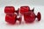 Blenko Vintage Blenko Hand Blown Red Brandy Art Glass Snifter 4pc Set For Sale - Image 4 of 8