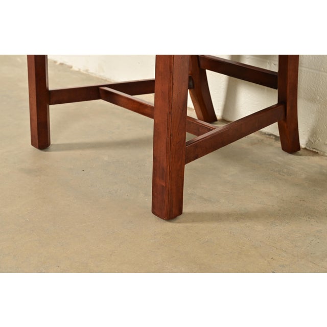 Henredon Georgian Carved Mahogany Side Chairs or Dining Chairs, Pair For Sale - Image 10 of 14