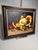 This still life original oil art composition piece portrays an assortment of fruit ---including chartreuse and light...