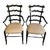 Jonathan Charles Fine Furniture JC-Edited-Casually Country Black “Yoke” Ladder Back Armchairs-Set of 2 For Sale