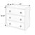 Transitional Lark 34 in. W Rectangular Wood 3 Drawer Dresser, Walnut For Sale - Image 3 of 8