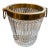 1970s Modern Silver Plated and Heavy Engraved Crystal French Wine Cooler For Sale