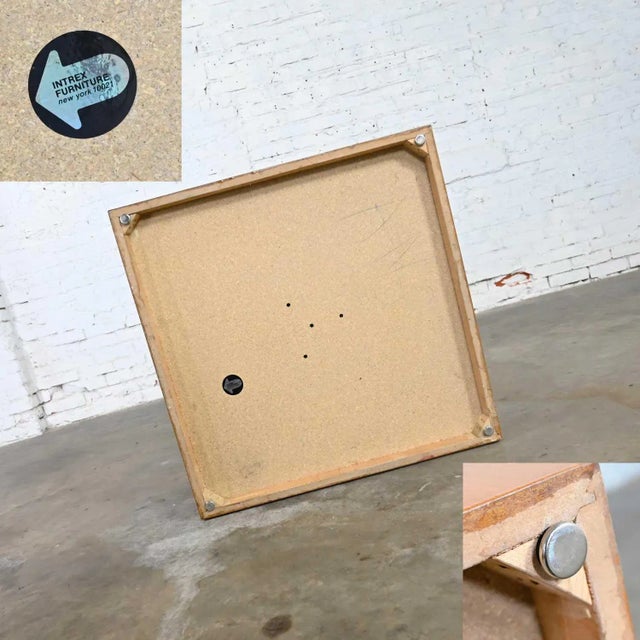 Intrex Furniture Wood Veneer Cube End or Side Table Pedestal Attributed to Paul Mayen For Sale - Image 11 of 12
