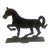 Vintage Hand Made Cast Iron Black Horse Weathervane Top For Sale