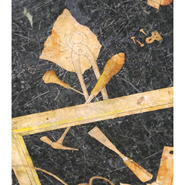 19th Century French Louis XIII Walnut Coffee Table With Marble Inlay Top For Sale - Image 13 of 14