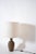 Low relief folliage pattern ceramic lamp, 1930s. Height: 36 cm - 14.17 in Diameter: 15 cm - 5.91 in Height with lampshade:...