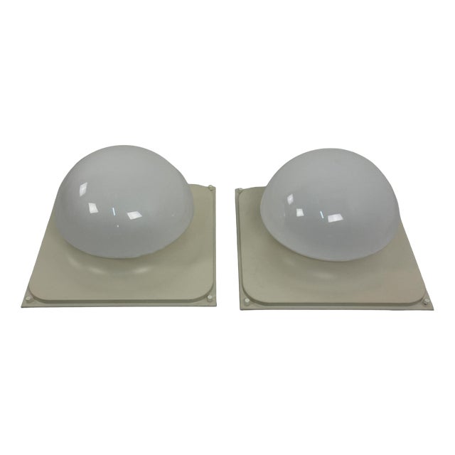Large Space Age Ceiling Lamps, 1970s, Set of 2 For Sale