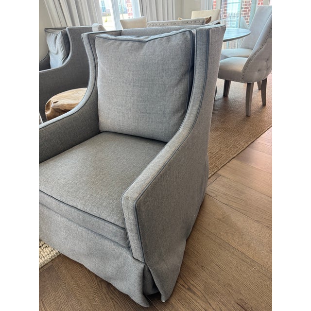 2020s Lee Industry Swivel Glider Pair of Chairs For Sale - Image 5 of 8