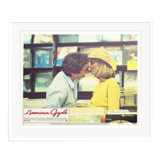 'American Gigolo' 1980 Original Vintage Lobby Card Framed in White For Sale