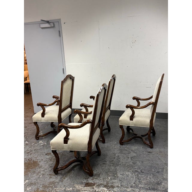 Vintage Louis XV Style Dining Armchairs, Set of Four For Sale - Image 4 of 12