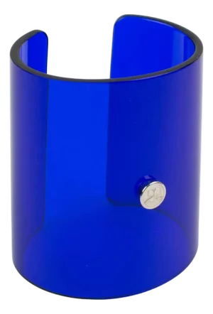 Courreges Paris Cobalt Blue Acrylic Lucite Cuff Bangle Bracelet
