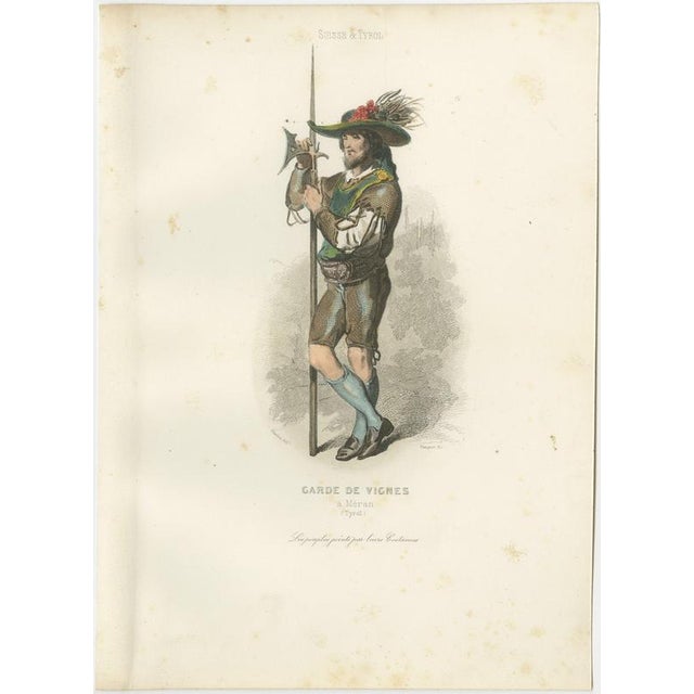 Alpine Trades and Folk Costume Engravings, 1850, Engraving For Sale - Image 4 of 9