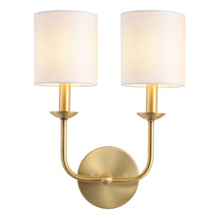 Ferrara Two-Light 5.75" Wall Sconce in Gold For Sale