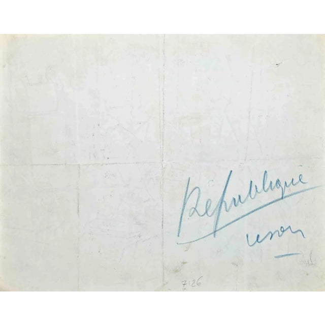 The Boss is an original drawing in China ink realized in the mid-20th Century by Bernard Bécan (1890-1943). Hand-signed on...