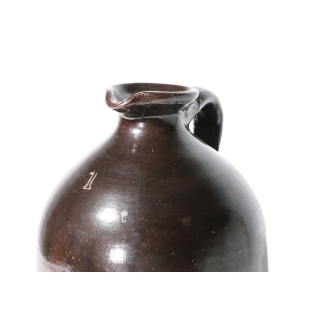 Antique Albany Brown Slip Ware Whiskey Jug Crock For Sale - Image 12 of 13