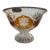 Vintage Polish Julia Cut Crystal Amber Overlay Footed Centerpiece Bowl For Sale