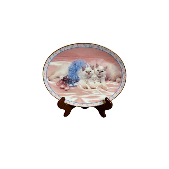 Late 20th Century Kittens Danbury Mint Prima Ballerinas Complete Set of 8 Plates David Belda Vintage Kitsch For Sale - Image 5 of 10