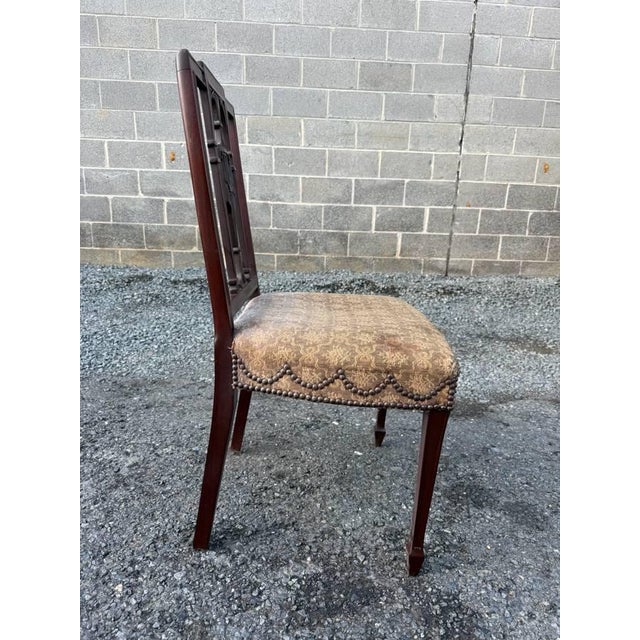 Wood Antique Federal Mahogany Square Shield-Back Side Chair For Sale - Image 7 of 16