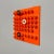 Postmodern Vintage Italian Wall Perpetual Orange Calendar by Della Beffa for Ring a Date, 2000s For Sale - Image 3 of 11