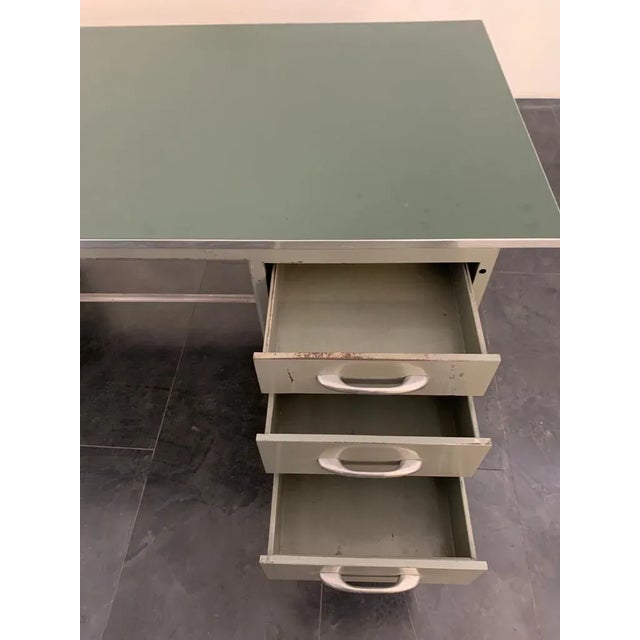 Painted Aluminium Desk with Laminate Top from Carlotti, 1950s For Sale - Image 9 of 18