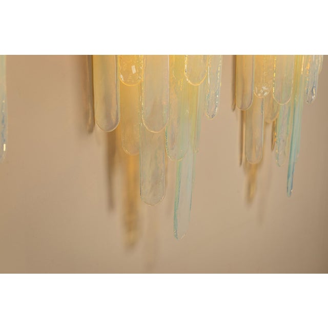 Large LP 242 Wall Lights in Opaline by Carlo Nason for Mazzega, 1970s, Set of 3 For Sale - Image 9 of 15