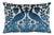 Schumacher Pavone Velvet 20" Lumbar Pillow in Peacock & Sand For Sale