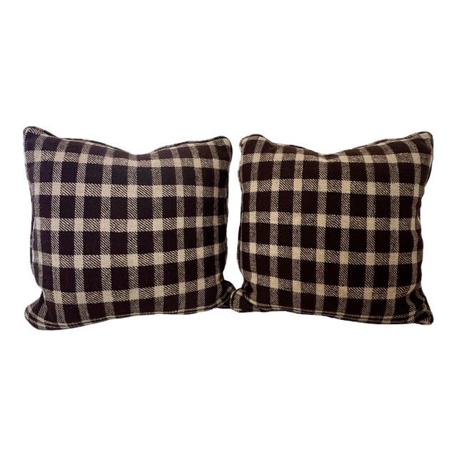 Antique Jerga Throw Pillows - A Pair For Sale