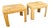 Boho Chic Split Bamboo Waterfall Side Table - A Pair For Sale