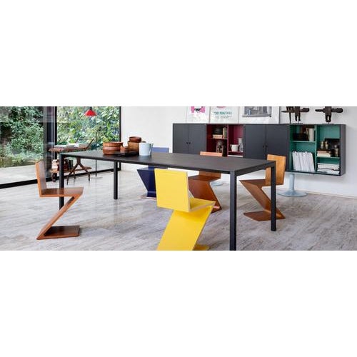 Brown Mid-Century Modern Zig Zag Chair by Gerrit Rietveld for Cassina For Sale - Image 8 of 11