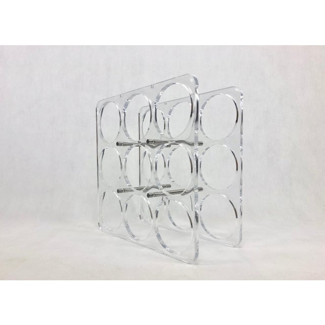 1990s Postmodern Acrylic Wine Rack, 1990s For Sale - Image 5 of 14