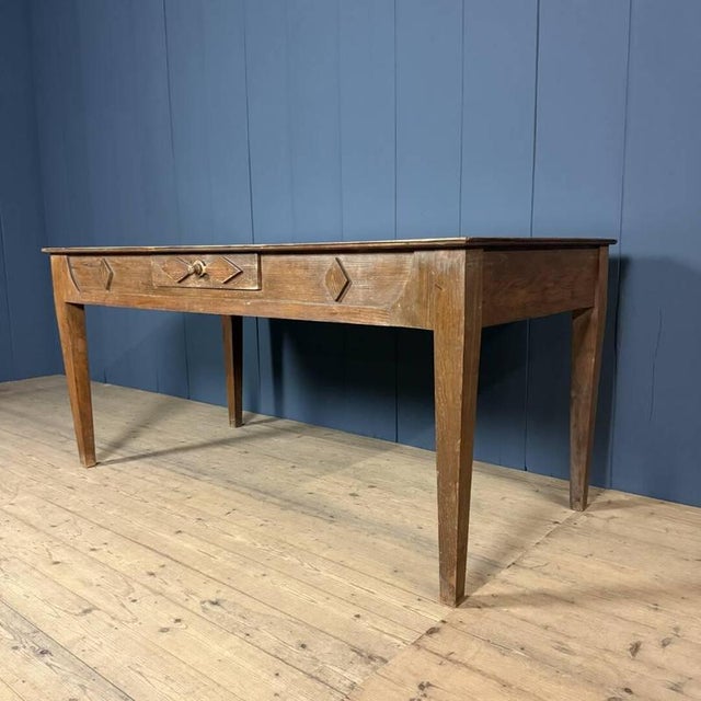 Brown Decorated Wooden Kitchen Table For Sale - Image 8 of 18