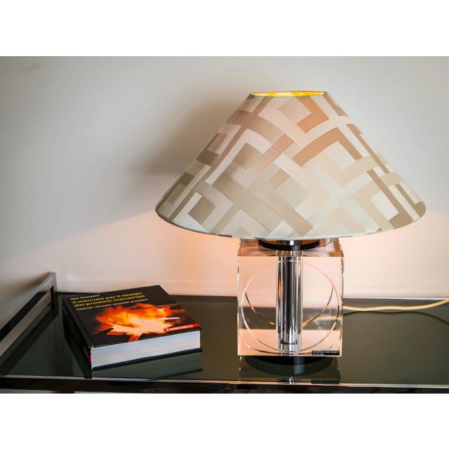 Acrylic Table Lamp by Felice Antonio Botta, Italy, 1970s For Sale - Image 3 of 14
