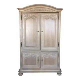 Armoire, Century Furniture French Provincial Large Wardrobe 2 Large Removable Shelves . Pocket Doors That Disappear Inside Armoire Can Fit 39” Tv For Sale