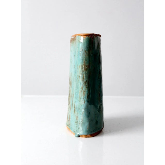 Artist Signed Studio Pottery Vase For Sale - Image 6 of 13