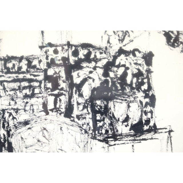 1970s Sophie Fordon Cordoba Spain 1971 Signed Modernist Watercolor Drawing Framed For Sale - Image 5 of 8