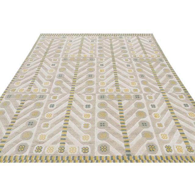 Not Yet Made - Made To Order Rug & Kilim’s Scandinavian Style Rug in Off-White and Beige Geometric Patterns - 9x12 For Sale - Image 5 of 8