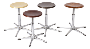 Vintage Industrial Stools in Chrome, 1970s, Set of 4