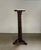 Brutalist, rustic pedestal made of solid wood. Turned pilar, hand-carved looking like traditional, wooden screw of an...
