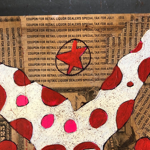 Original Contemporary Abstract Wayne Cunningham Painting/Collage For Sale - Image 4 of 6