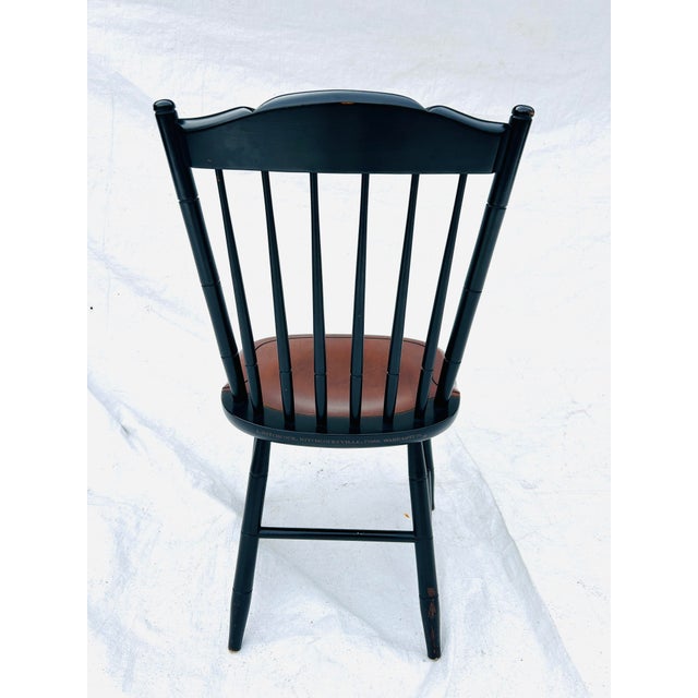 1960s Vintage Hitchcock Spindle-Back Stenciled Dining Chait C. 1960’s. For Sale - Image 5 of 7