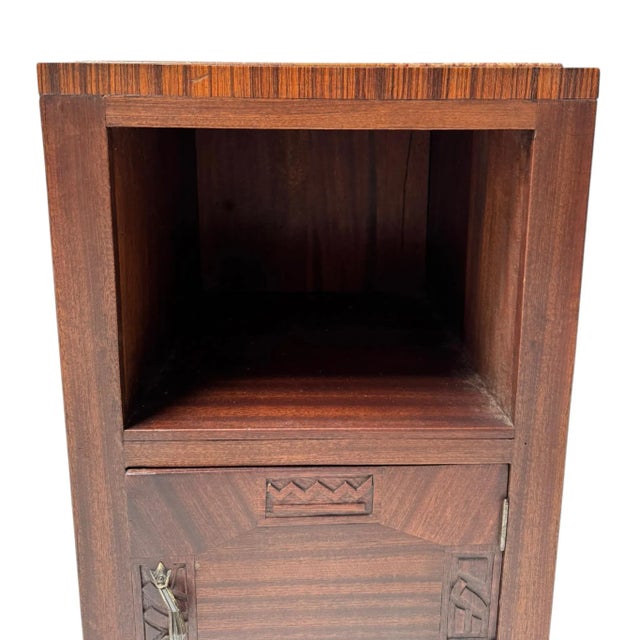 Art Deco Nightstands with Multi-Colored Marble Tops, 1930s, Set of 2 For Sale - Image 12 of 15