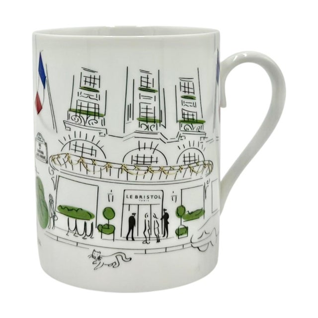 Late 20th Century Le Bristol Hotel Paris Porcelain Mug For Sale - Image 10 of 12