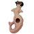 1950s Mid 20th Century Art Pottery Ceramic Wall Sculpture Brunette Mermaid For Sale - Image 5 of 5