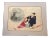 1895 "Black Ship Samurai and the Young Girl" Meiji Era First Edition Matted Hand Colored Wood Block Print by Tomioka Eisen For Sale