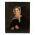 Early 19th Century American Folk Art School Portrait of a Lady Holding Glasses For Sale