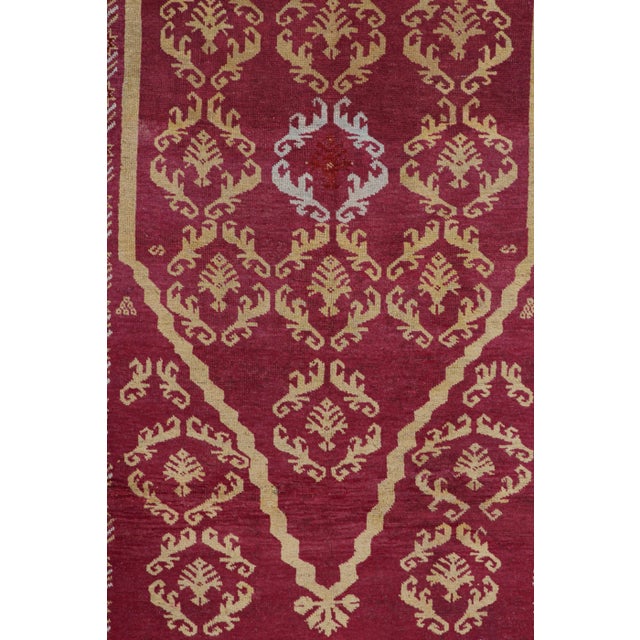 Traditional Antique Kirsehir Rug in Red With Gold Geometric Patterns, From Rug & Kilim For Sale - Image 3 of 7