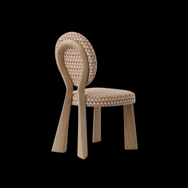 Contemporary Mary II Dining Chairs with Wood or Lacquered Legs by Ottiu, Set of 8 For Sale - Image 3 of 5