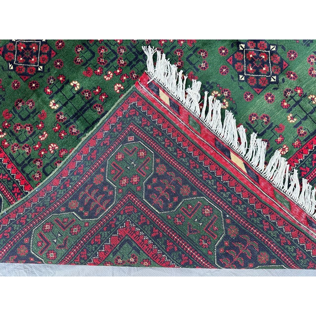 Green Khal Mohammadi Hand-Knotted Wool Rug - 6'5" X 10' For Sale - Image 11 of 13